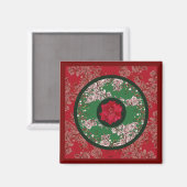Weihnachtsblumen Magnet (Vorderseite/Rückseite)