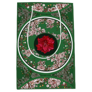 Weihnachtsblumen Mittlere Geschenktüte