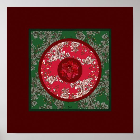 Weihnachtsblumen Poster (Vorne)