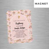 Weihnachtsblumen Rose Goldeinladung Magnet