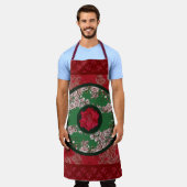 Weihnachtsblumen Schürze (Getragen)