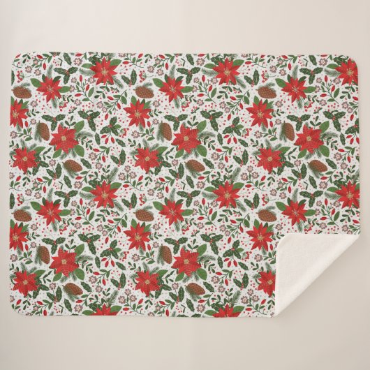 Weihnachtsblumen Sherpadecke (Vorderseite (Horizontal))