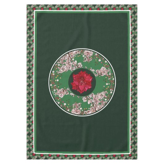 Weihnachtsblumen Tischdecke (Vorderseite)