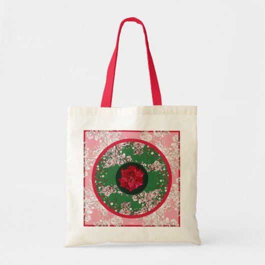 Weihnachtsblumen Tragetasche (Vorne)