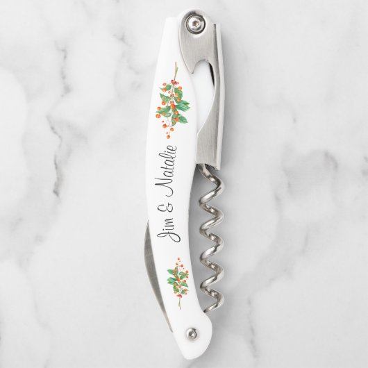 Weihnachtsblumen und -dekorationen kellnermesser (Rückseite)