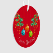 Weihnachtsblumen und -dekorationen ornament (Vorderseite)