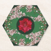 Weihnachtsblumen Untersetzer (Vorderseite)