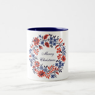 Weihnachtsblumen-Zyklus Zweifarbige Tasse