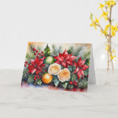 Weihnachtsblumenarrangements Karte (Gelbe Blume)