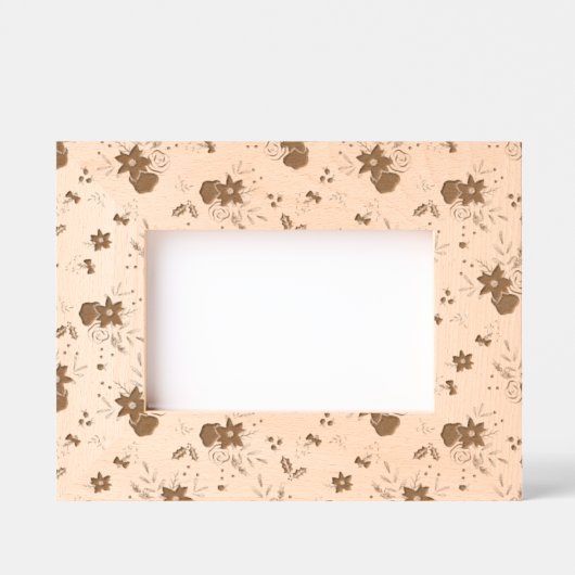 Weihnachtsblumenholz Geätzte Rahmen (Vorderseite)