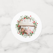 Weihnachtsblumenkranz und Fotos Konfetti (Klein Vorderseite)