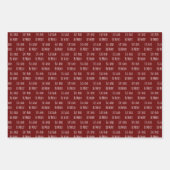 Weihnachtsblumenkranz| Weißer Text Geschenkpapier Set (Vorderseite 2)