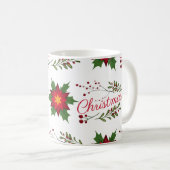Weihnachtsblumenkranz Wintermauerwerk Kaffeetasse (VorderseiteRechts)