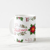 Weihnachtsblumenkranz Wintermauerwerk Kaffeetasse (Vorderseite Links)
