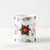 Weihnachtsblumenkranz Wintermauerwerk Kaffeetasse (Mittel)