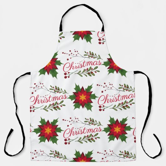 Weihnachtsblumenkranz Wintermauerwerk Schürze (Vorderseite)