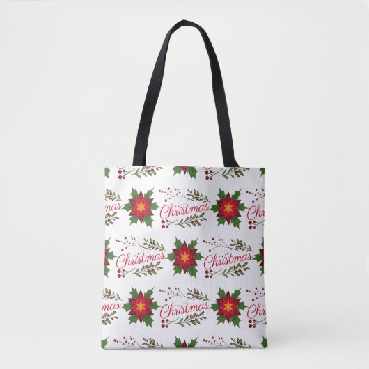 Weihnachtsblumenkranz Wintermauerwerk Tasche (Vorderseite)