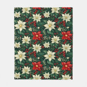 Weihnachtsblumenmuster fleecedecke (Vorderseite)