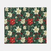 Weihnachtsblumenmuster fleecedecke (Vorderseite (Horizontal))