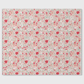 Weihnachtsblumenmuster Geschenkpapier (Flach)