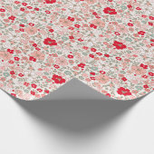 Weihnachtsblumenmuster Geschenkpapier (Ecke)
