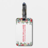 Weihnachtsblumenrand Gepäckanhänger (Rückseite vertikal)