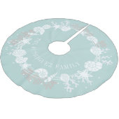 Weihnachtsblumenrock der Muschel Polyester Weihnachtsbaumdecke (Schrägansicht)