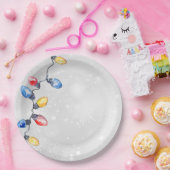 Weihnachtsblüten, Lichter mit String, Urlaub Pappteller (Party)