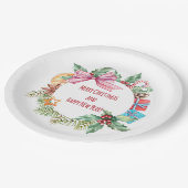 Weihnachtsblütenkranz | Urlaub Pappteller (Schrägansicht)