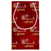 Weihnachtsblütenverse Kleine Geschenktüte (Rückseite)