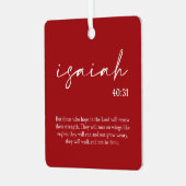 Weihnachtsblütenverse Ornament Aus Metall (Vorderseite links)