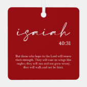 Weihnachtsblütenverse Ornament Aus Metall (Rückseite)