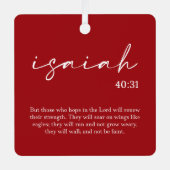 Weihnachtsblütenverse Ornament Aus Metall (Vorderseite)