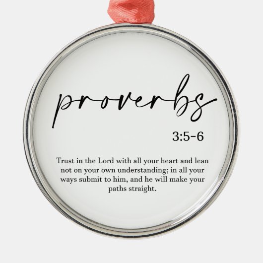 Weihnachtsblütenverse Ornament Aus Metall (Vorne)