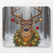 Weihnachtsbock in Weihnachtsdekoration Mousepad (Vorne)