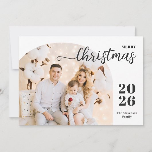 Weihnachtsbogen 1 Foto Feiertagskarte (Vorderseite)