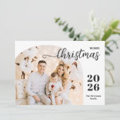 Weihnachtsbogen 1 Foto Feiertagskarte (Stehend Vorderseite)
