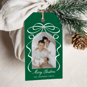 Weihnachtsbogen-Band Grün Arch Foto Weihnachten Geschenkanhänger