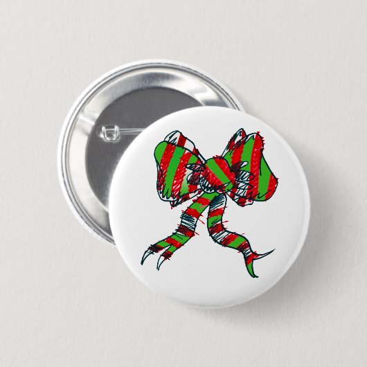 Weihnachtsbogen-Button Button (Vorne & Hinten)
