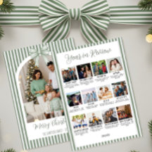 Weihnachtsbogen-Foto & Grüner Schleife Jahresrückb