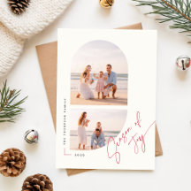 Weihnachtsbogen Geometrische Foto-Feiertags-Postka
