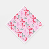 Weihnachtsbögen grün rosa whimsical handgezeichnet serviette (Ecke)