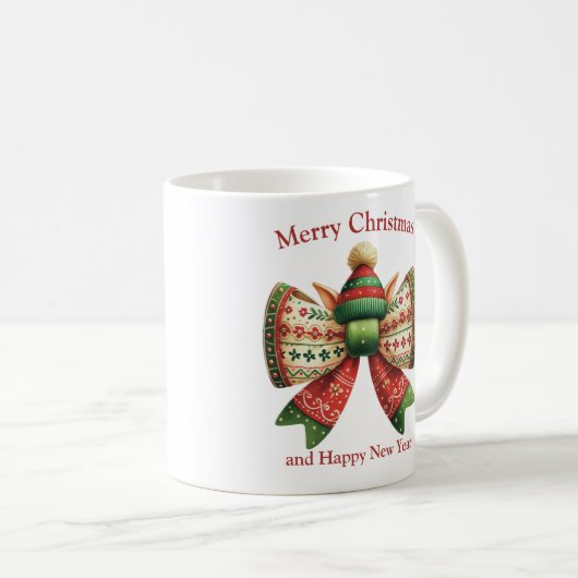 Weihnachtsbogen mit Ellenhut Kaffeetasse (VorderseiteRechts)