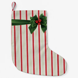 Weihnachtsbogen mit Streifenuntergrund Kleiner Weihnachtsstrumpf