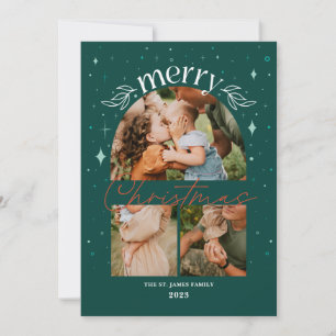 Weihnachtsbogen-Multifoto-Karte Ankündigung