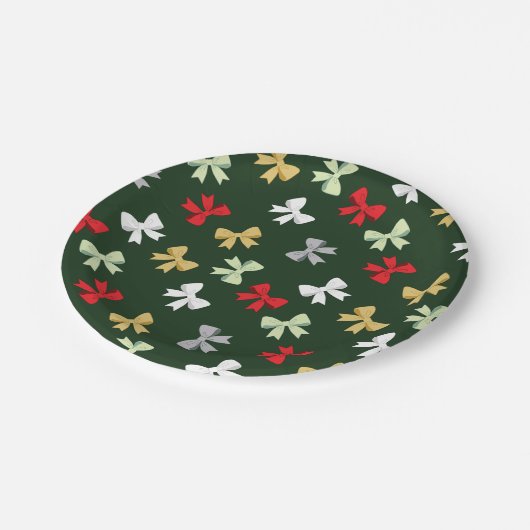 Weihnachtsbögen Pappteller (Schrägansicht)