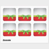 Weihnachtsbogen Quadratischer Aufkleber (Blatt)