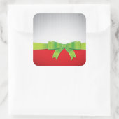 Weihnachtsbogen Quadratischer Aufkleber (Tasche)