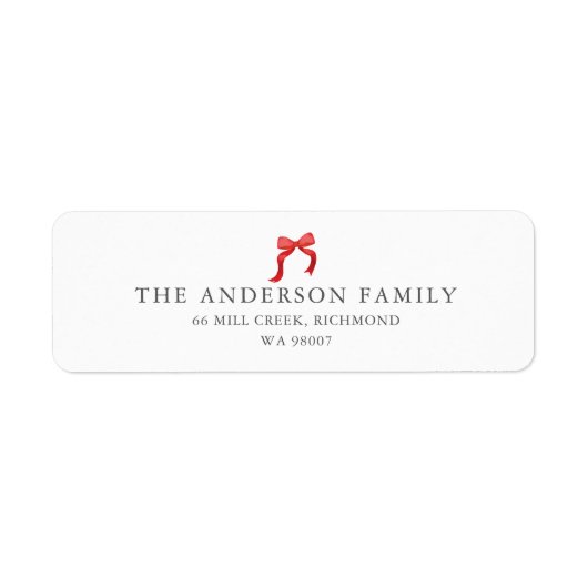 Weihnachtsbogen-Rücksendeadresse (Vorne)