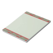 Weihnachtsbögen Zuckerstangen und Blätter Notizblock (Rotiert)